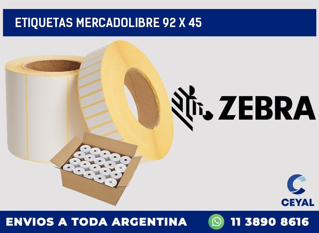 etiquetas mercadolibre 92 x 45