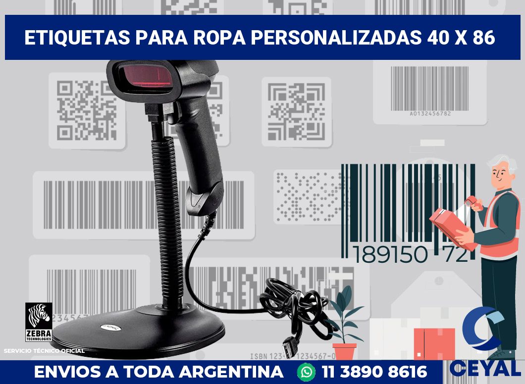 etiquetas para ropa personalizadas 40 x 86