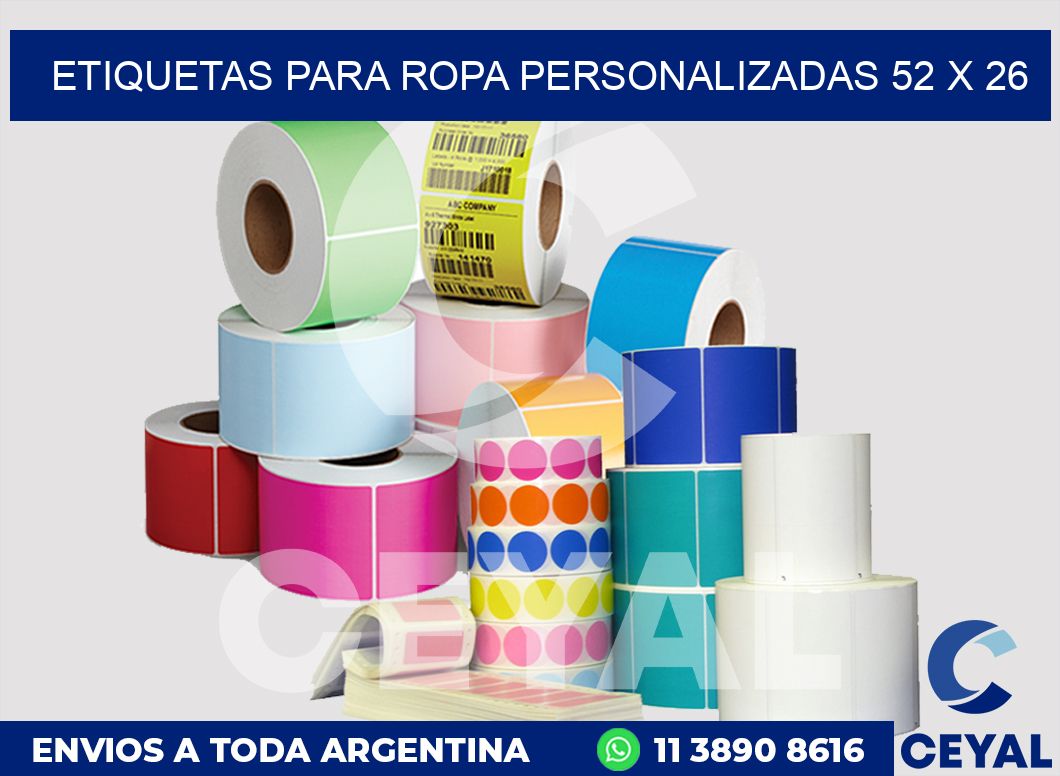 etiquetas para ropa personalizadas 52 x 26