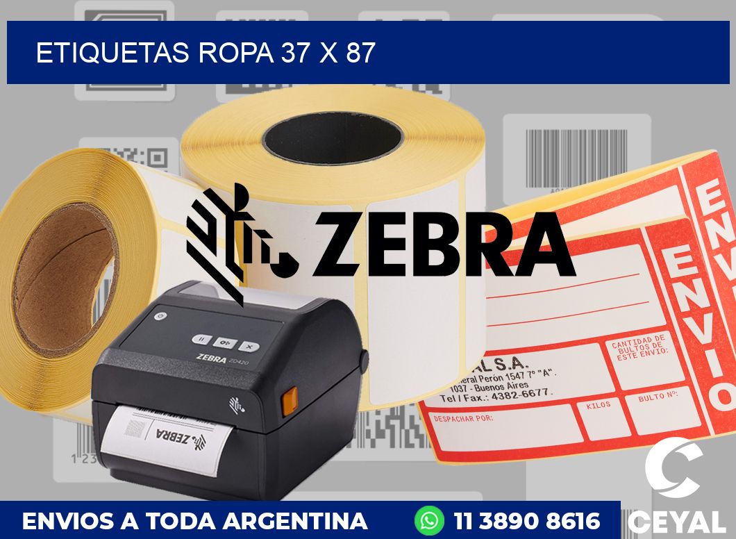 etiquetas ropa 37 x 87