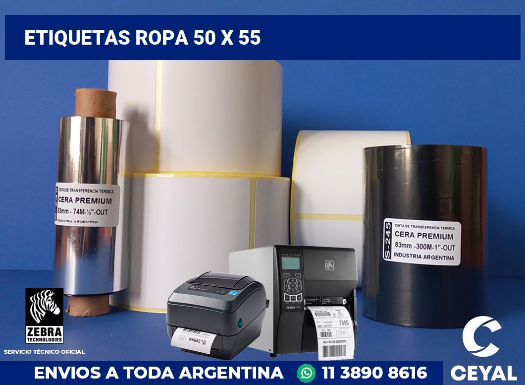 etiquetas ropa 50 x 55