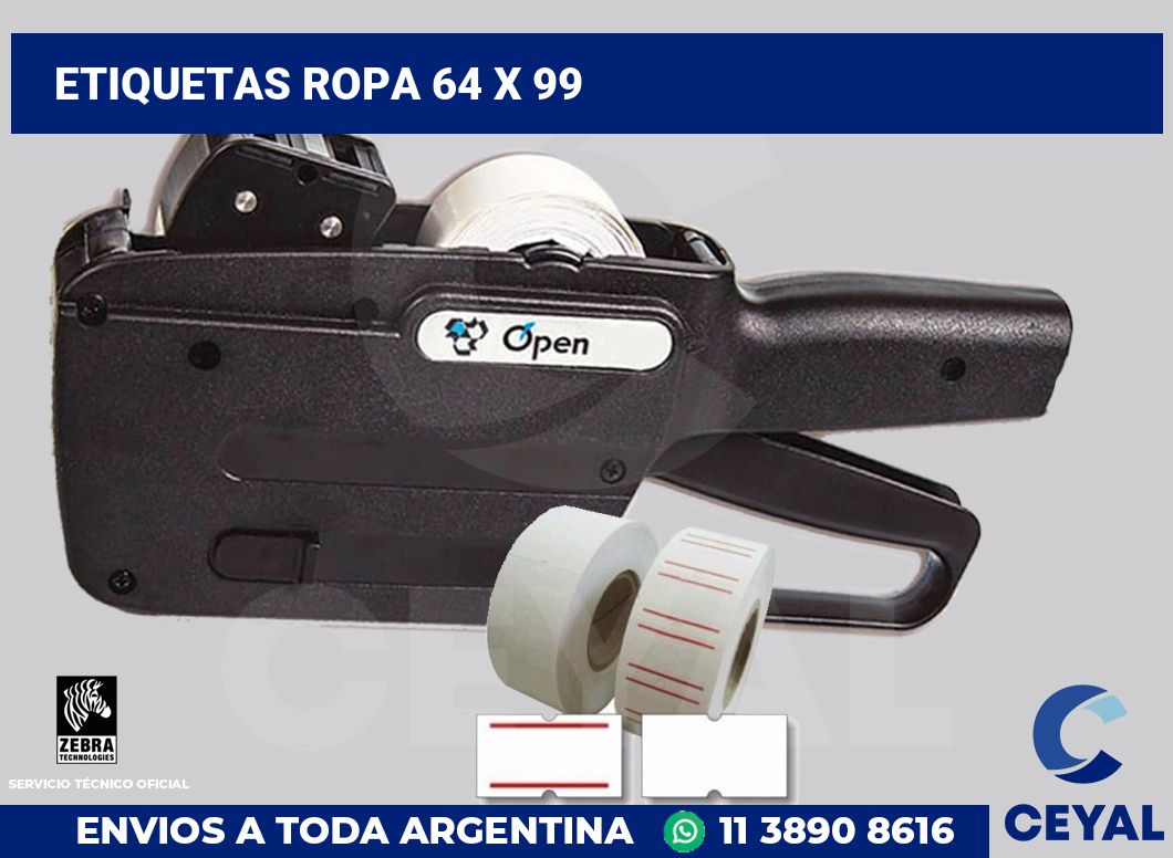 etiquetas ropa 64 x 99
