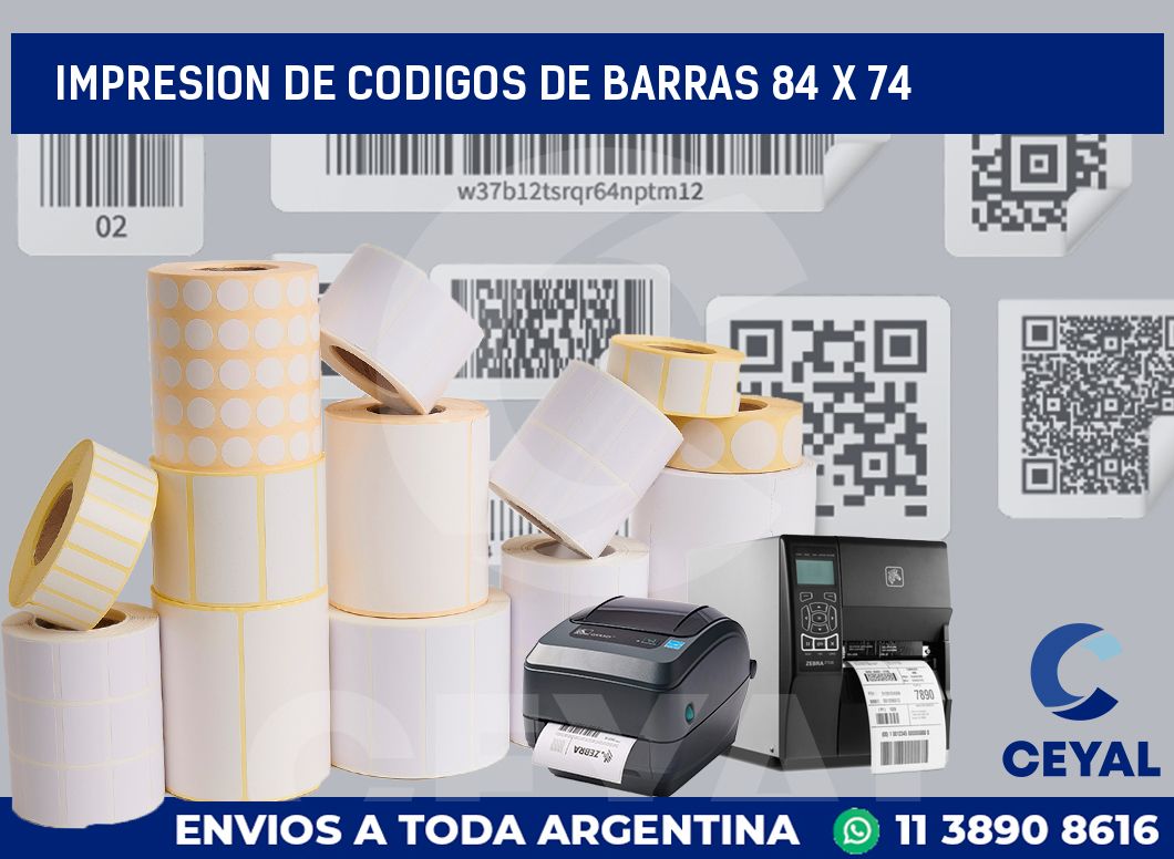 impresion de codigos de barras 84 x 74