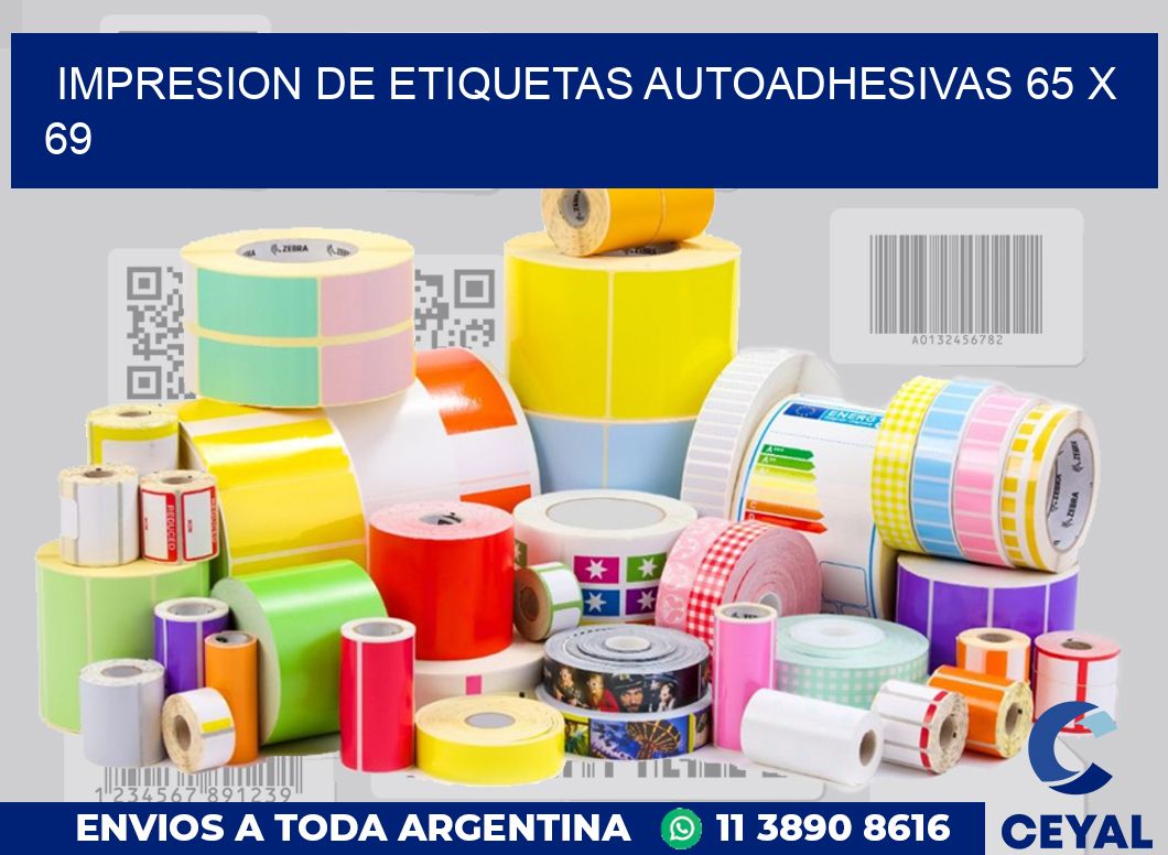 impresion de etiquetas autoadhesivas 65 x 69