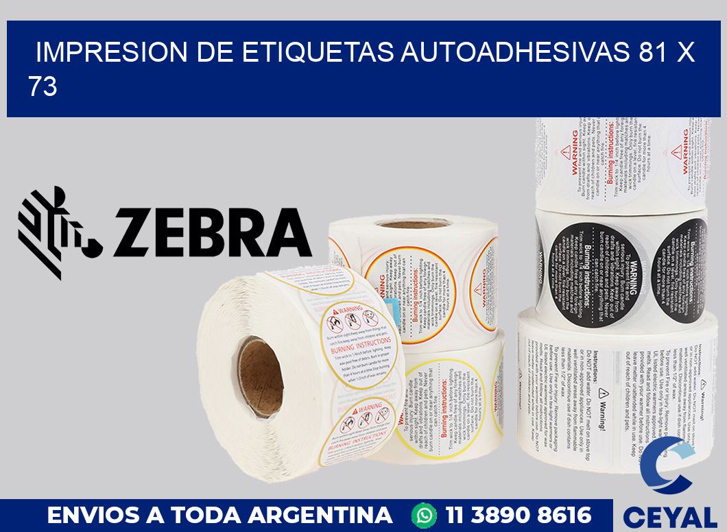 impresion de etiquetas autoadhesivas 81 x 73