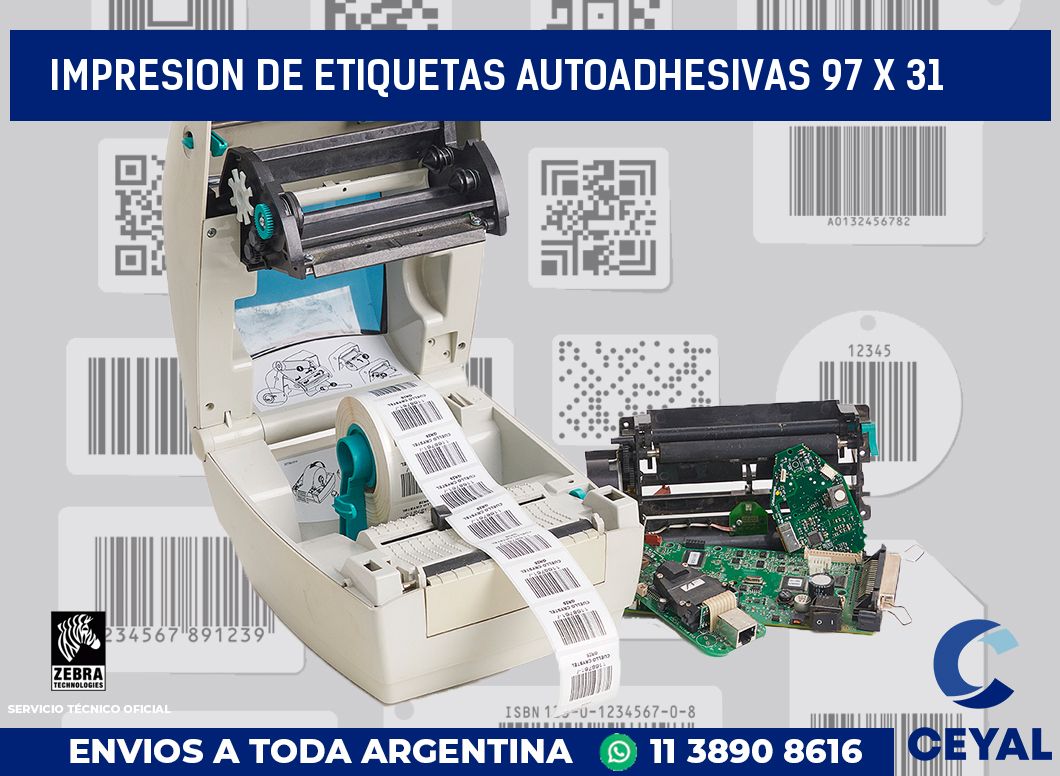 impresion de etiquetas autoadhesivas 97 x 31