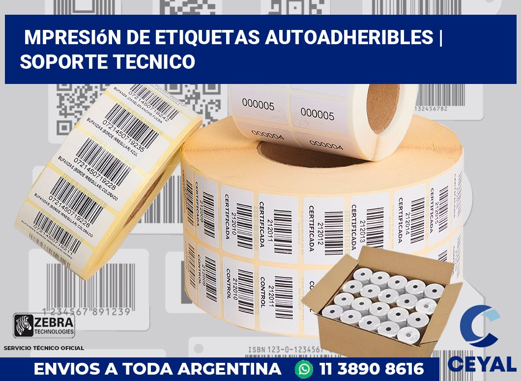 mpresión de etiquetas autoadheribles | soporte tecnico