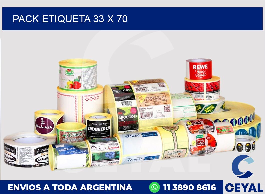 pack etiqueta 33 x 70