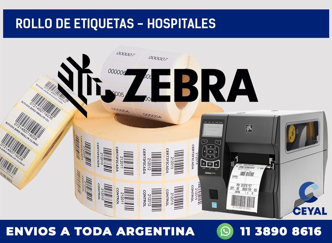 rollo de etiquetas – Hospitales