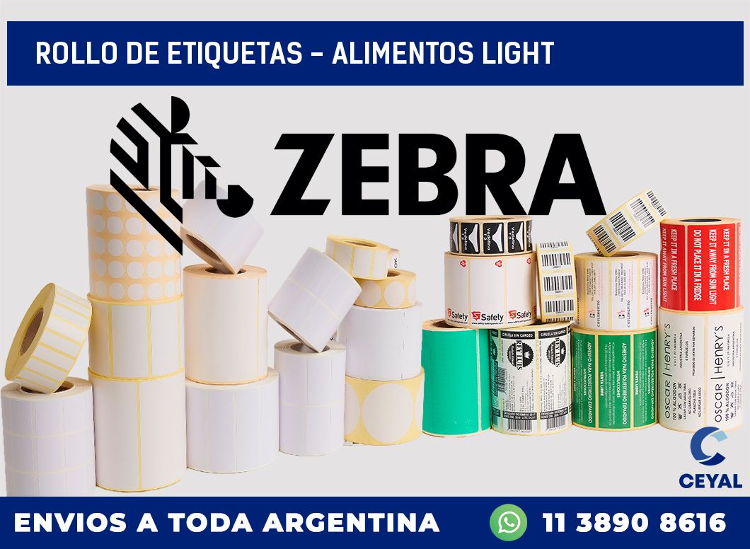 rollo de etiquetas – alimentos light | Imprimir Zebra con placa de red ...