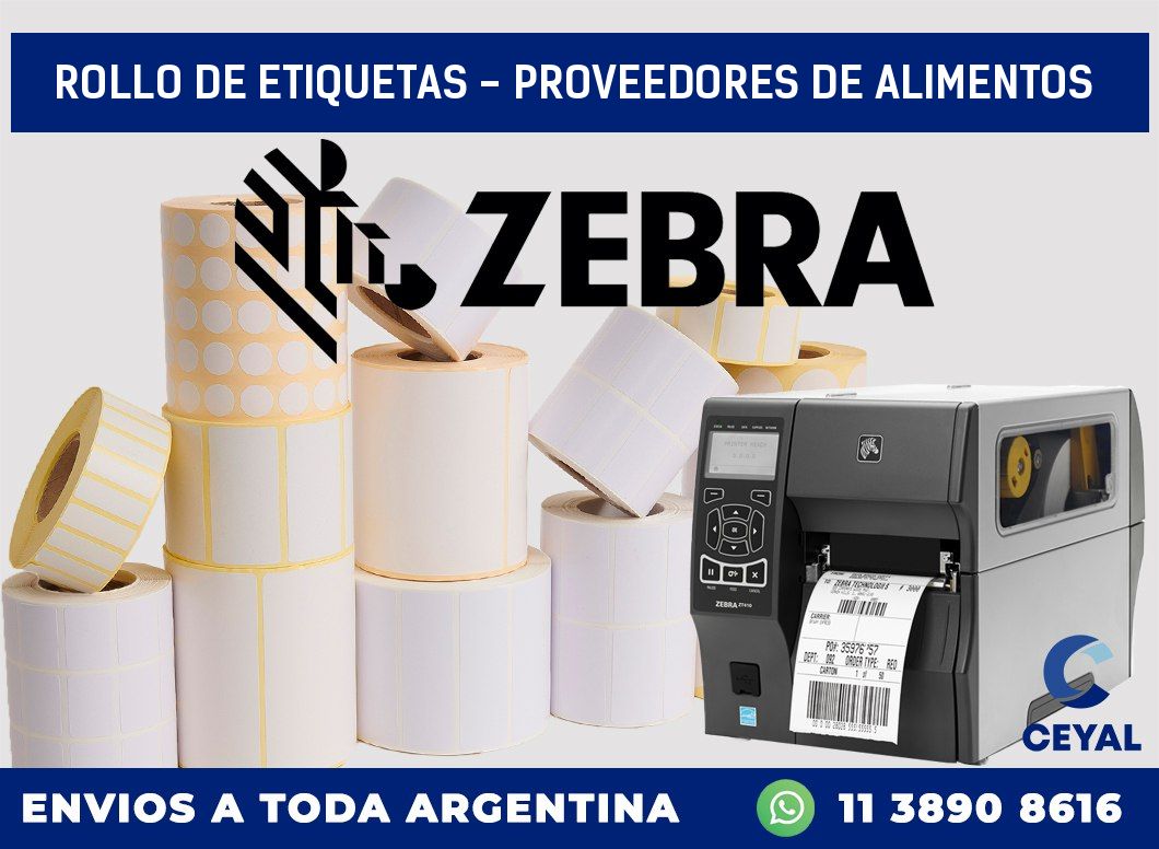 rollo de etiquetas – proveedores de alimentos