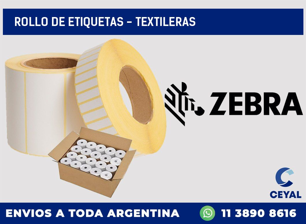 rollo de etiquetas - textileras