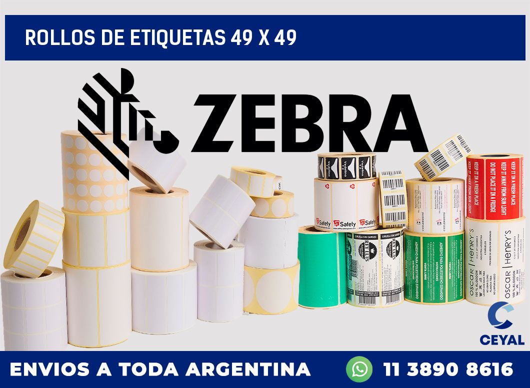 rollos de etiquetas 49 x 49