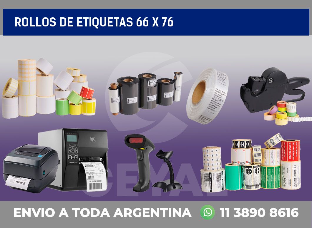 rollos de etiquetas 66 x 76