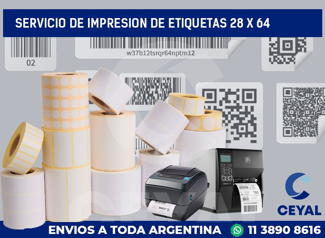 servicio de impresion de etiquetas 28 x 64