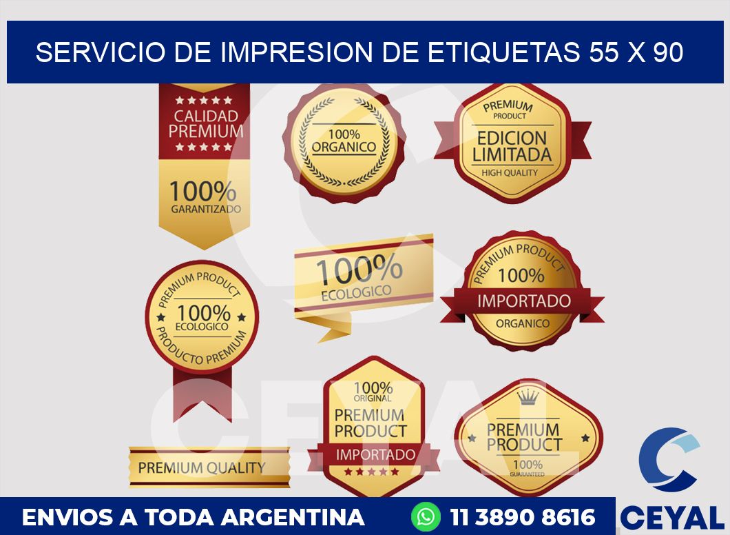 servicio de impresion de etiquetas 55 x 90