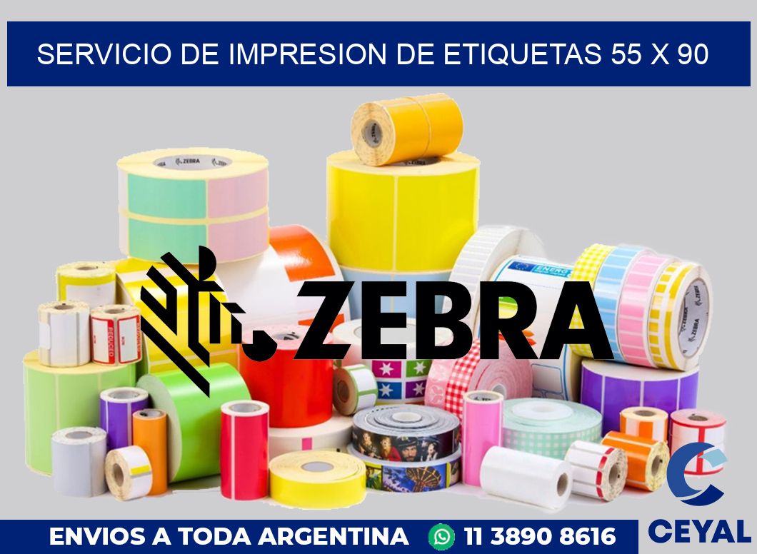 servicio de impresion de etiquetas 55 x 90