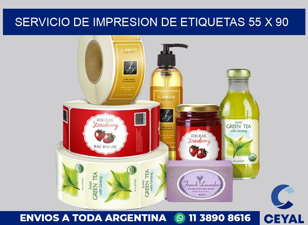 servicio de impresion de etiquetas 55 x 90