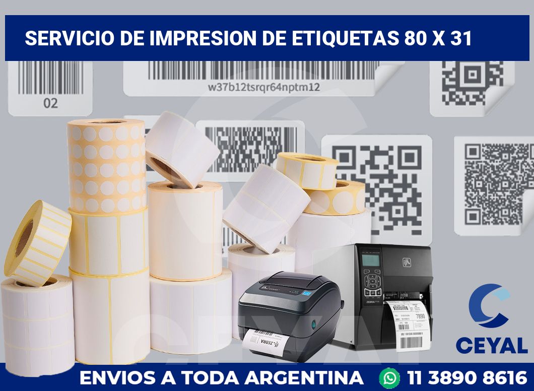 servicio de impresion de etiquetas 80 x 31