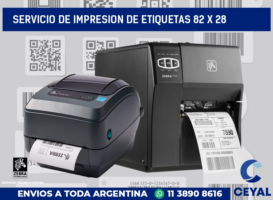 servicio de impresion de etiquetas 82 x 28