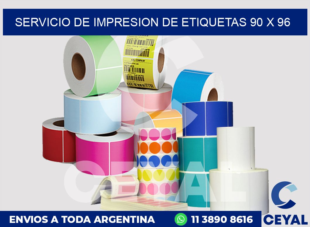 servicio de impresion de etiquetas 90 x 96