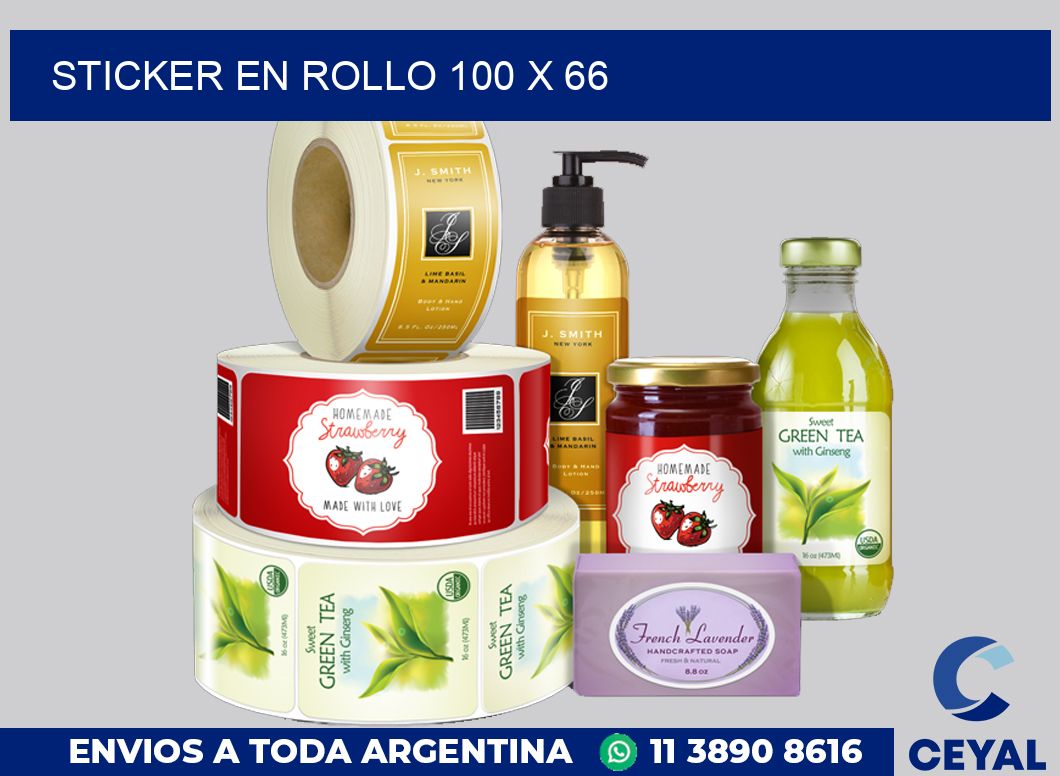 sticker en rollo 100 x 66