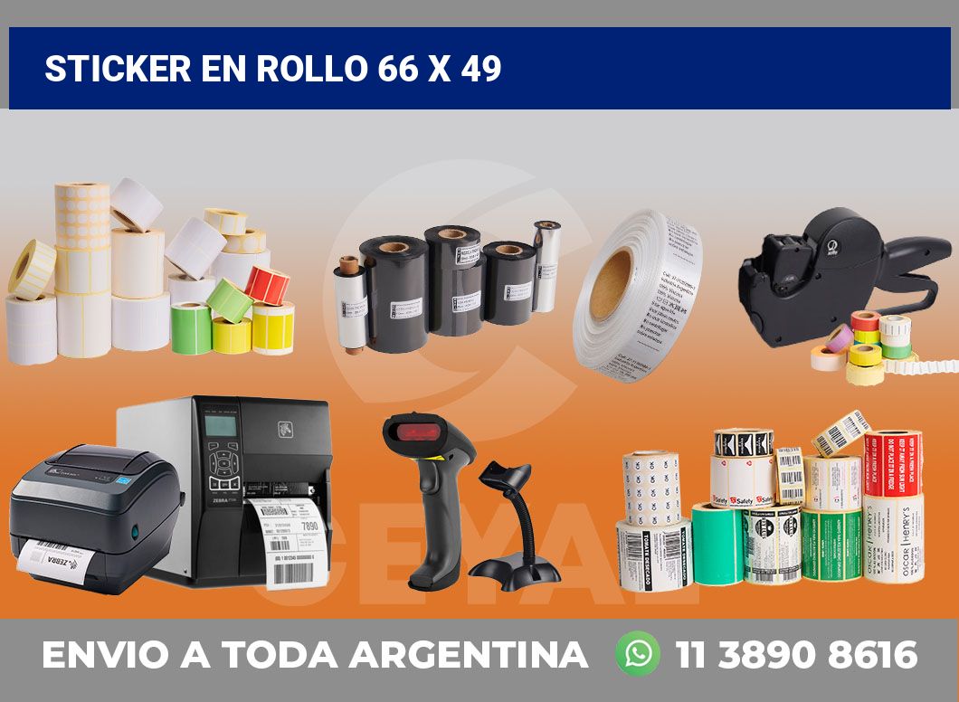 sticker en rollo 66 x 49