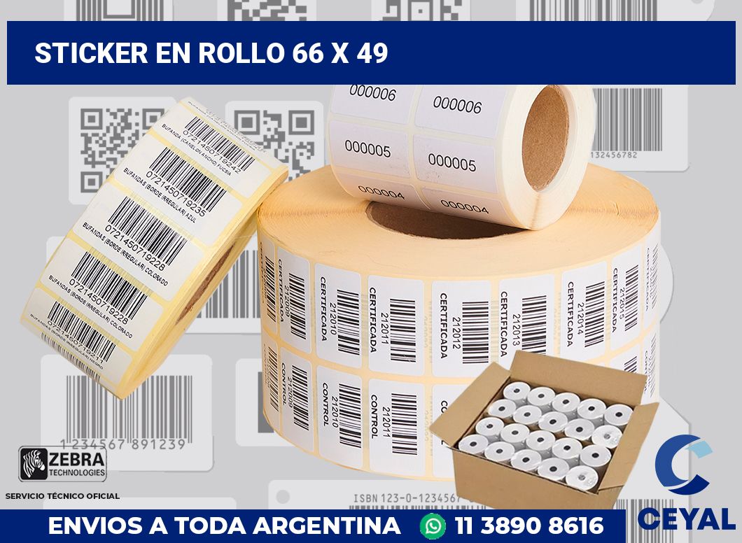 sticker en rollo 66 x 49