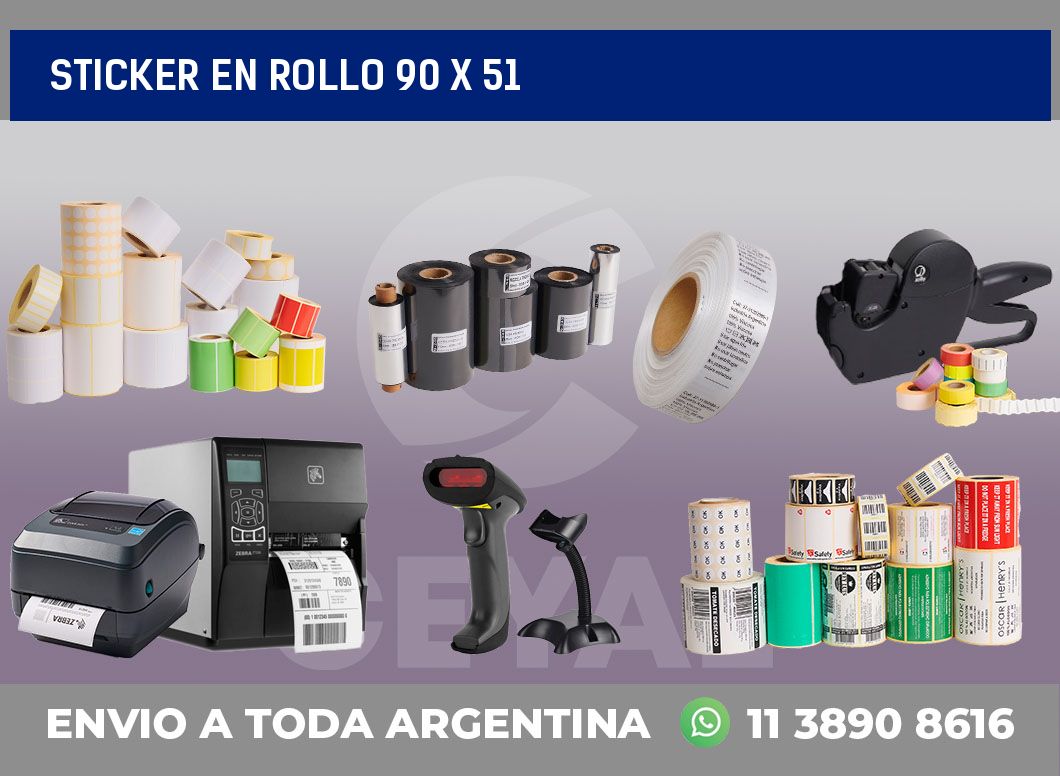 sticker en rollo 90 x 51