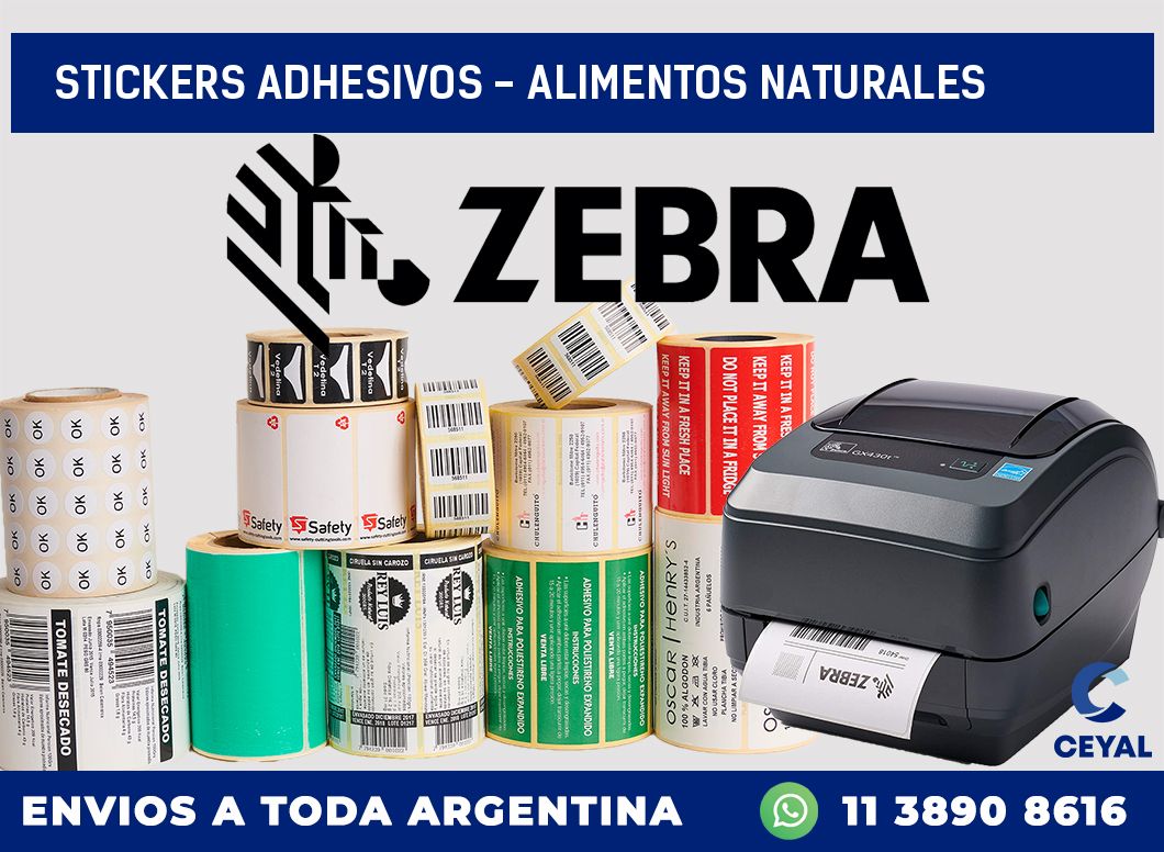 stickers adhesivos – alimentos naturales