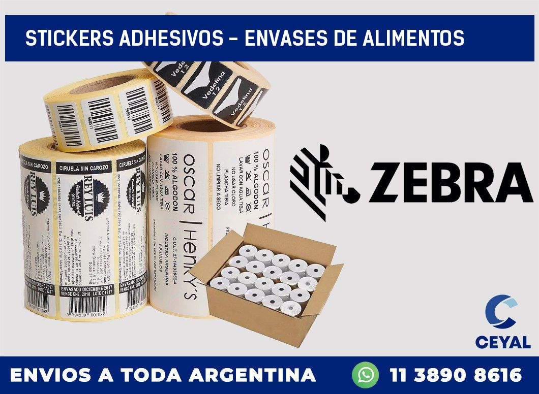 stickers adhesivos – envases de alimentos