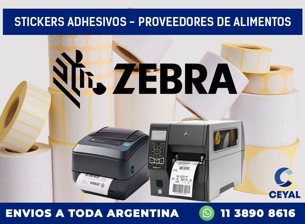 stickers adhesivos – proveedores de alimentos