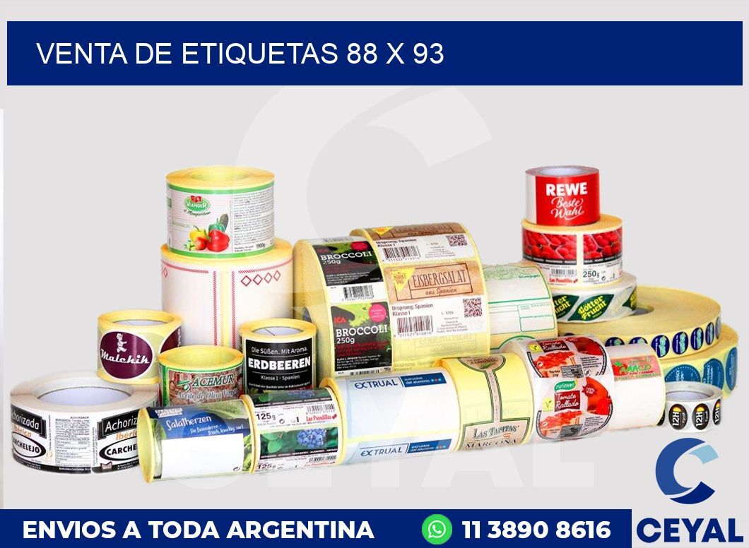 venta de etiquetas 88 x 93