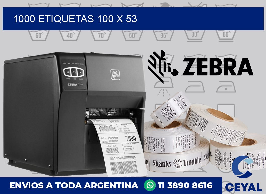 1000 etiquetas 100 x 53