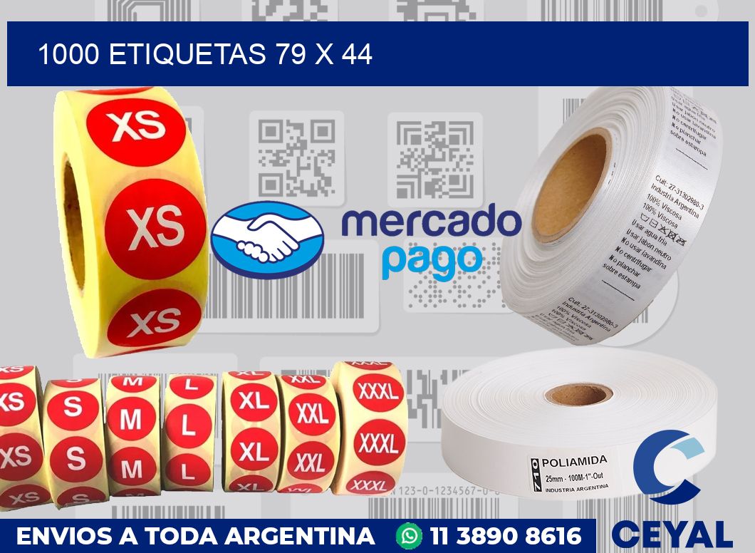 1000 etiquetas 79 x 44