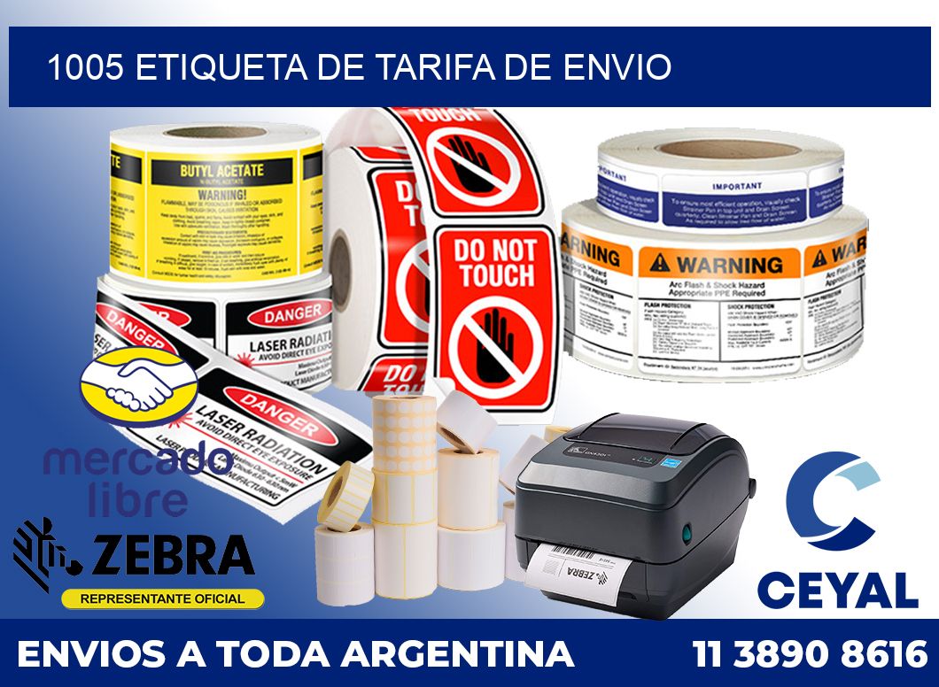 1005 Etiqueta de tarifa de envio