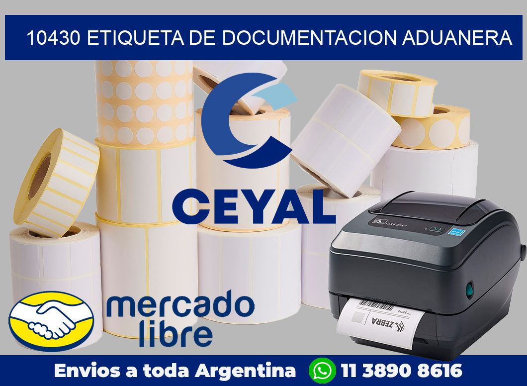 10430 Etiqueta de documentacion aduanera