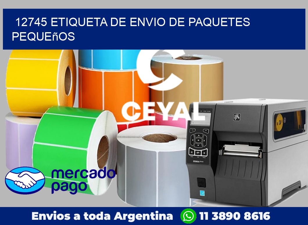 12745 Etiqueta de envio de paquetes pequeños