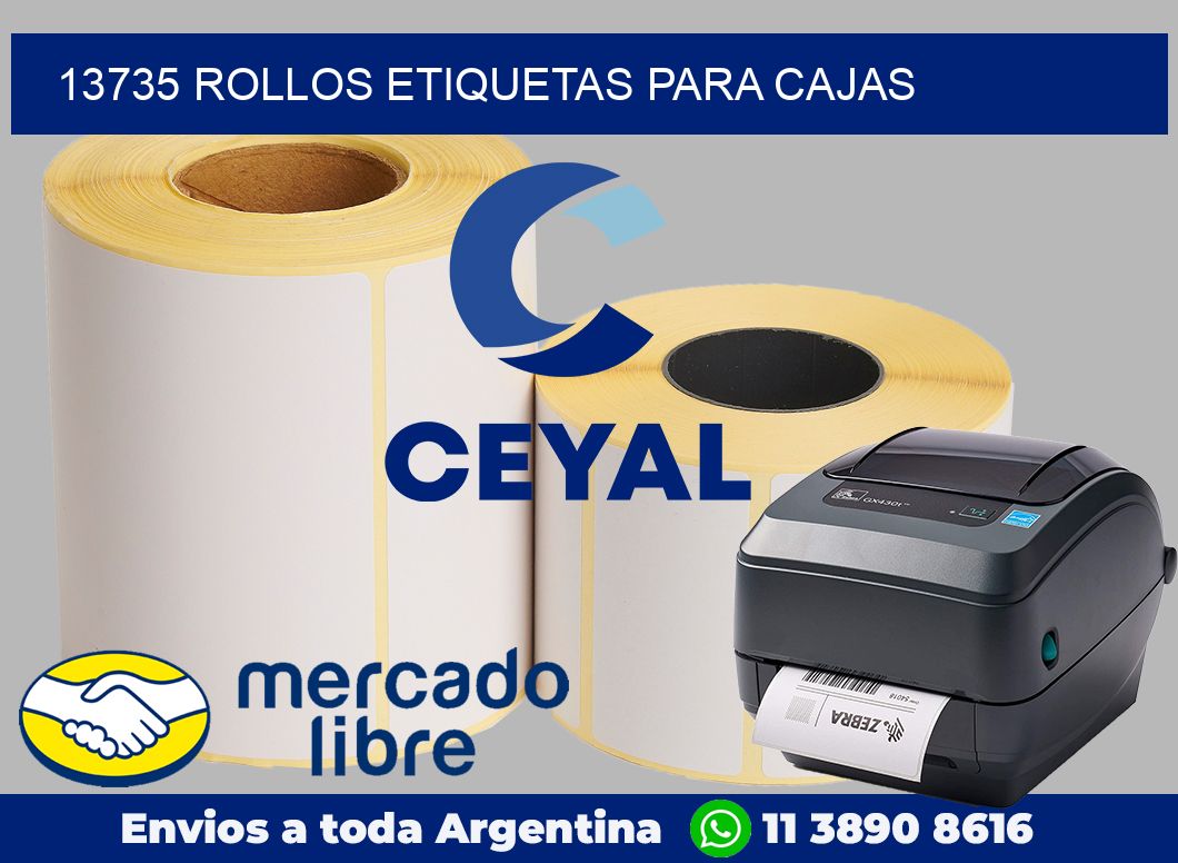 13735 Rollos etiquetas para cajas