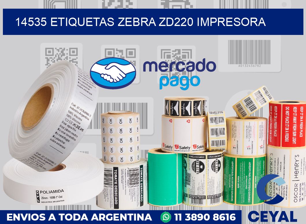 14535 etiquetas Zebra zd220 impresora
