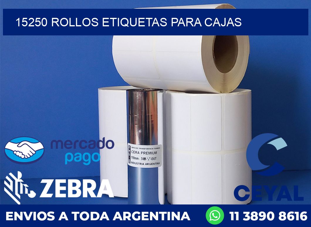 15250 rollos etiquetas para cajas
