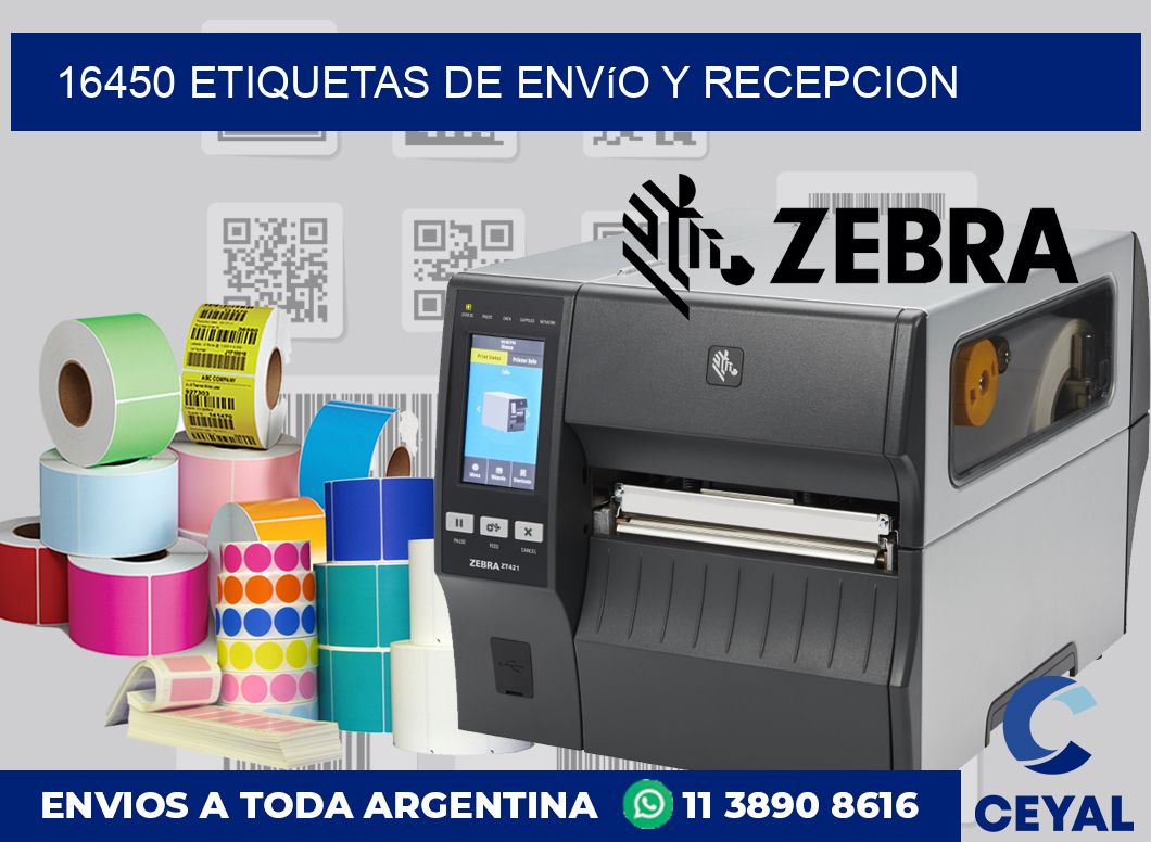 16450 Etiquetas de envío y recepcion