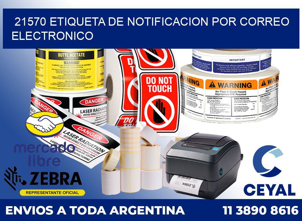 21570 Etiqueta de notificacion por correo electronico