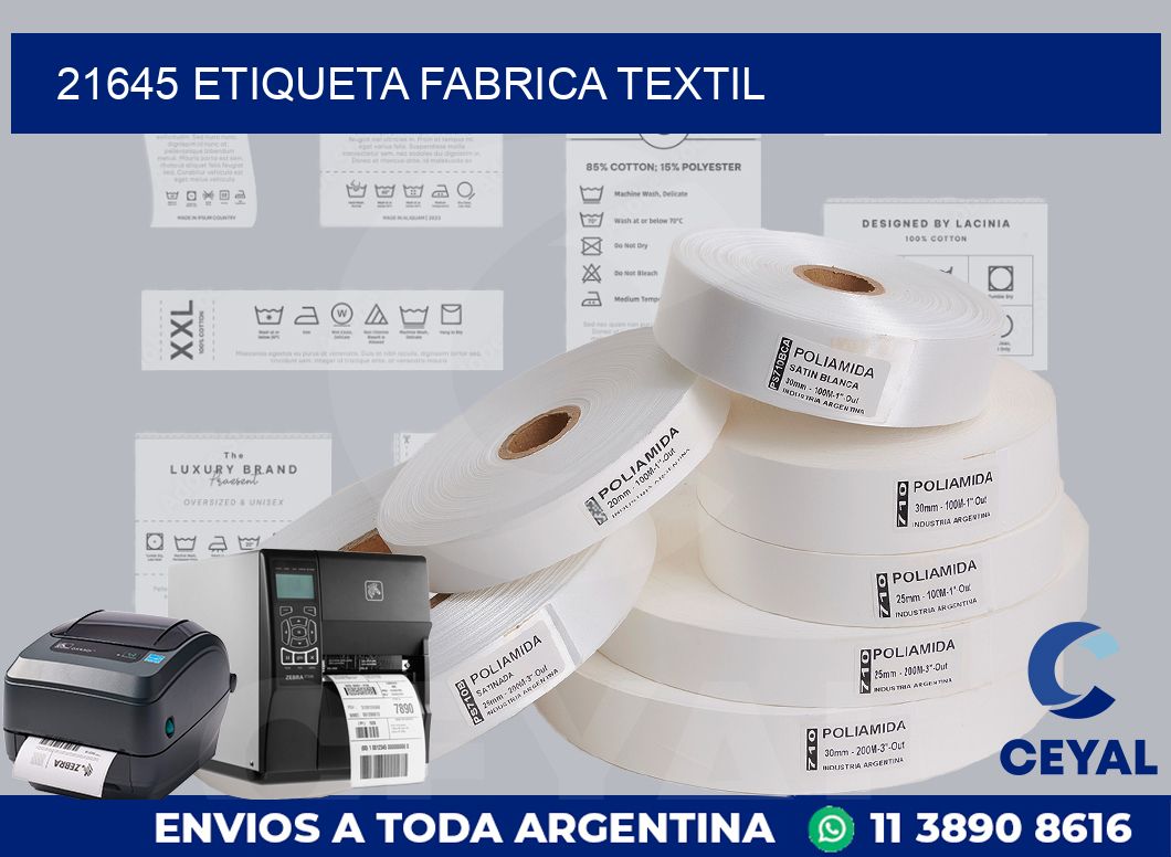 21645 etiqueta fabrica textil