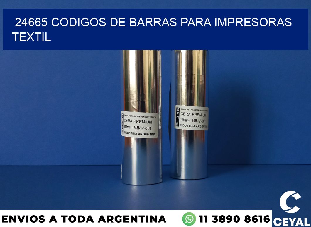 24665 codigos de barras para impresoras textil