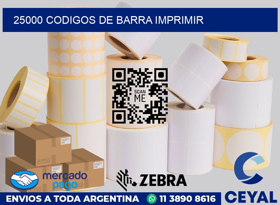 25000 Codigos de barra imprimir