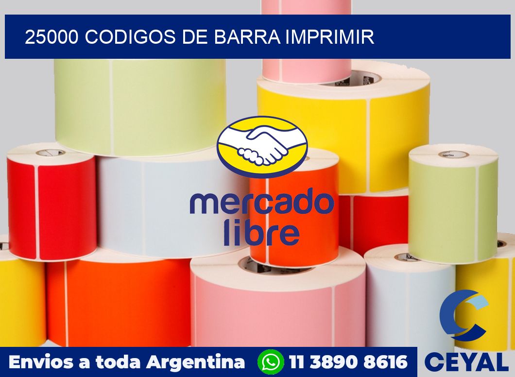 25000 Codigos de barra imprimir