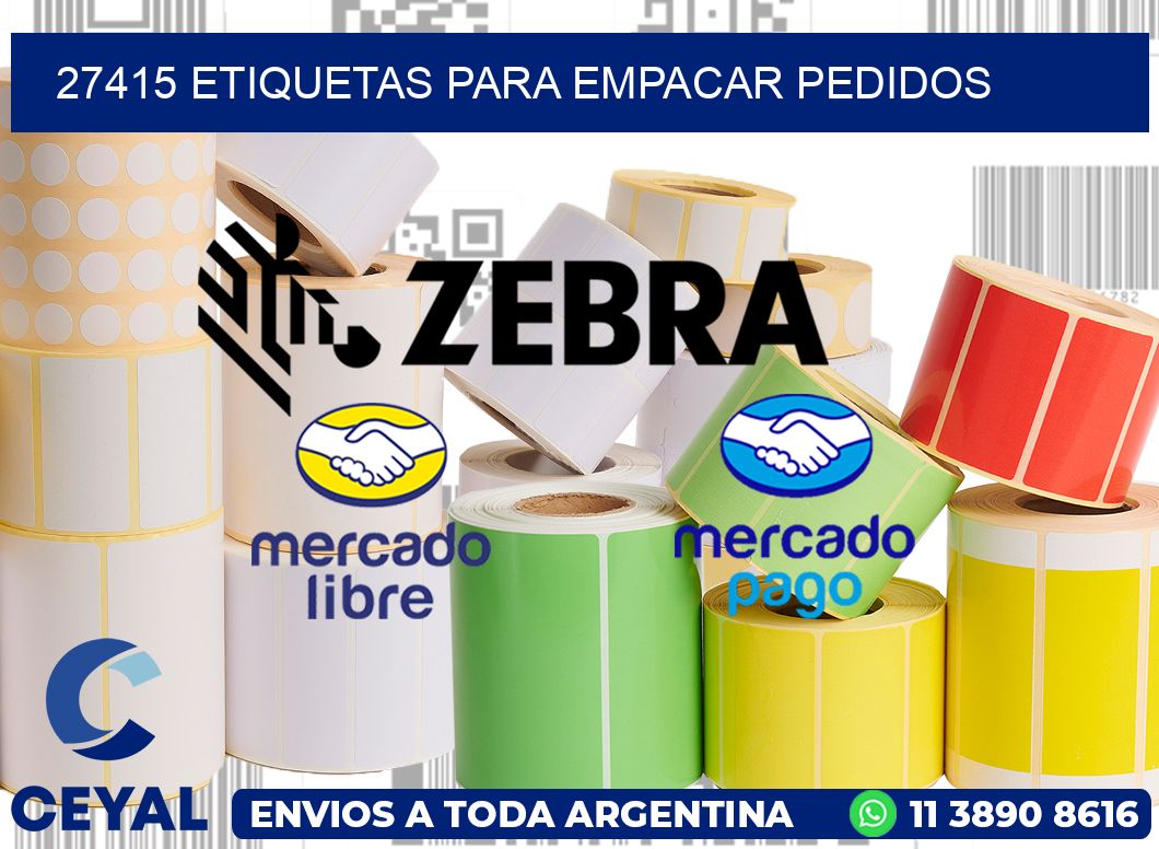 27415 Etiquetas para empacar pedidos