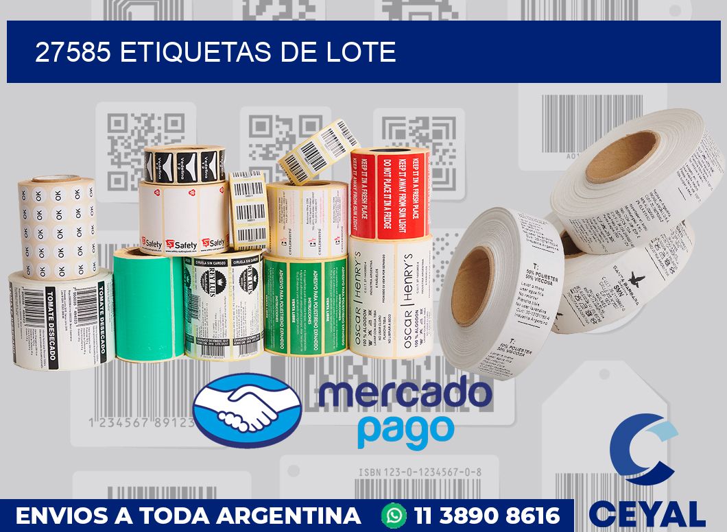 27585 Etiquetas de lote