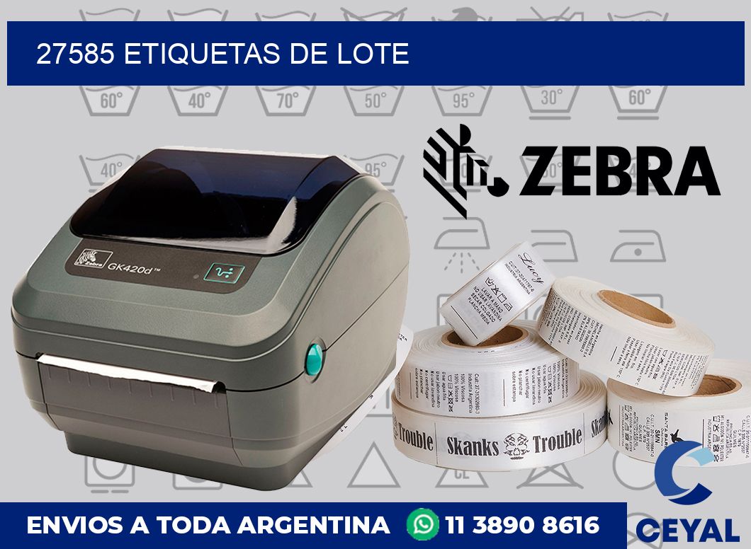 27585 Etiquetas de lote